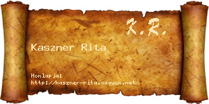 Kaszner Rita névjegykártya